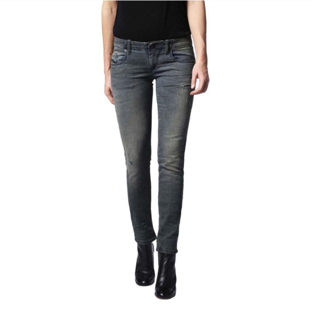 Diesel Low Rise Grupee Skinny Denim + Sweat pants